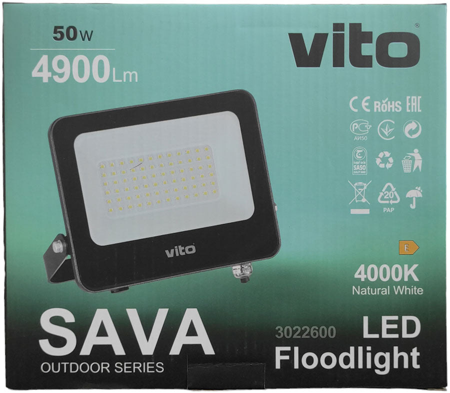 Faro LED per esterni 50W 4900Lm luce naturale 4000K IP65 6970233833123 3022600 EL1935