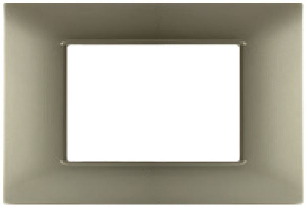 Placca 3P Tecnopolimero 12x8cm Champagne compatibile Vimar Plana 6970597464100 6003-13 EL1962