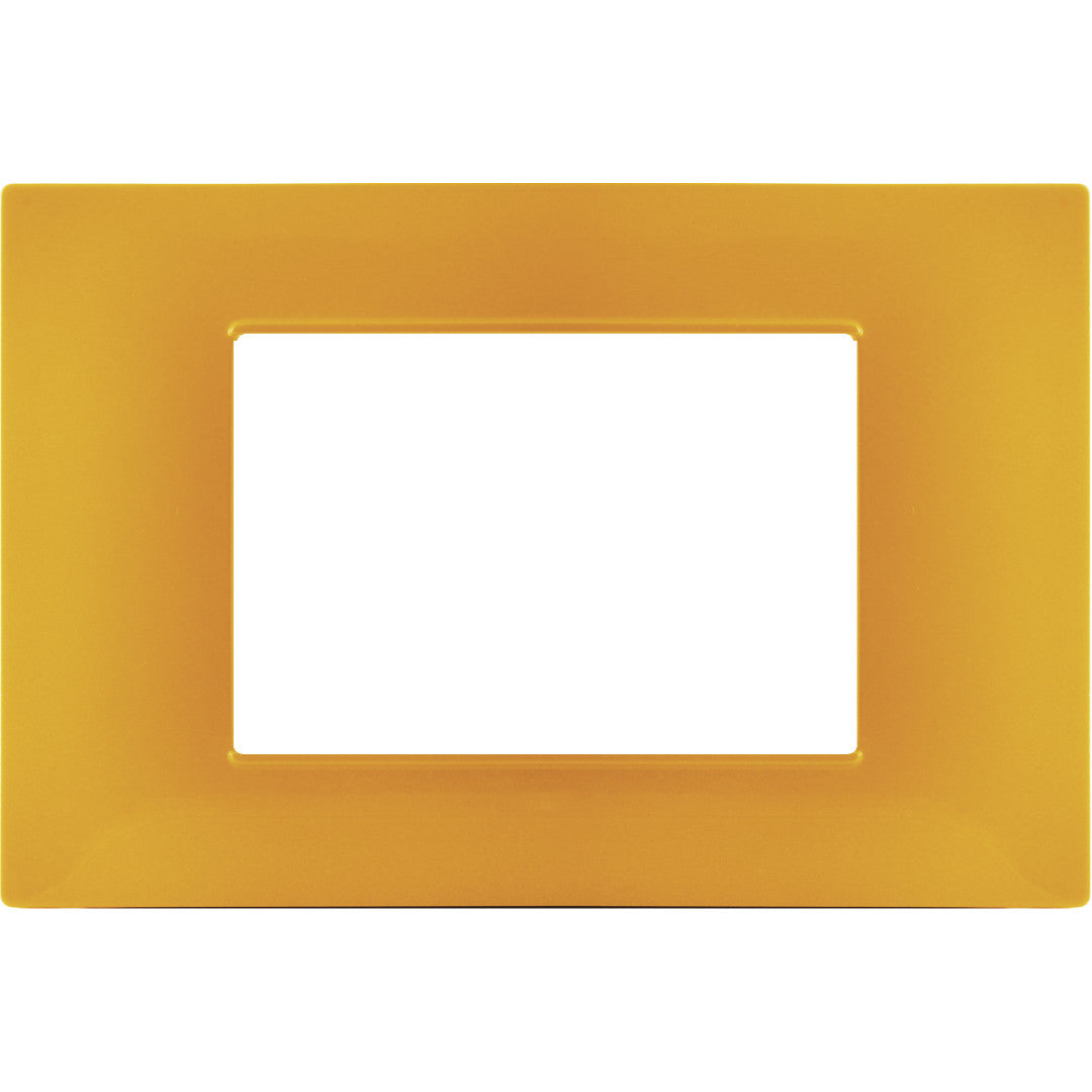 Placca 3P Tecnopolimero 12x8cm Arancio compatibile Vimar Plana