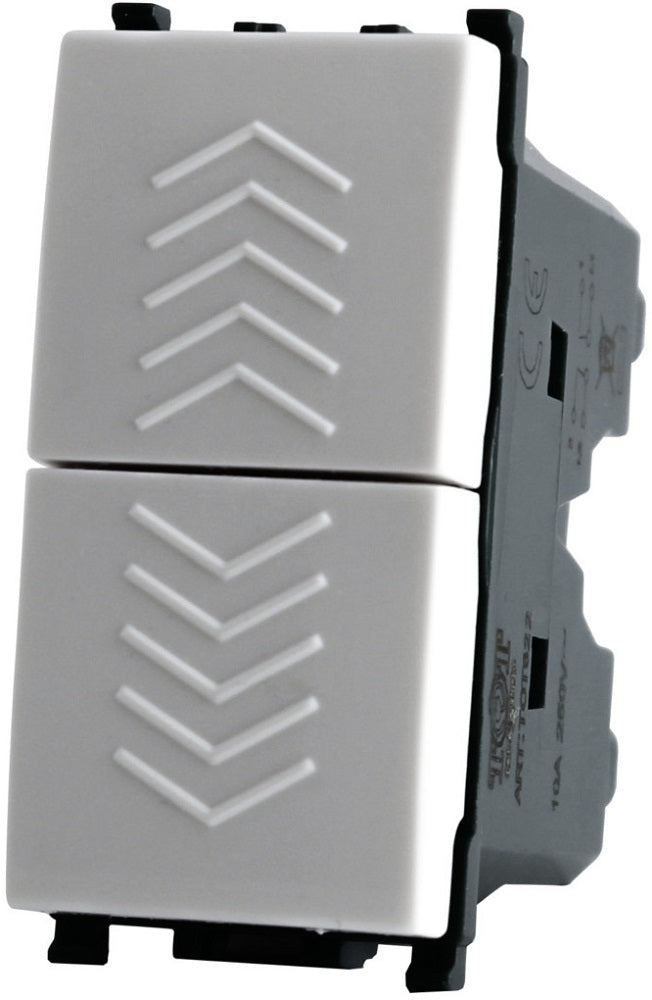 Doppio pulsante 250V 10A Bianco compatibile Vimar Plana