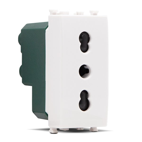 Presa bivalente 10-16A 250V Bianco compatibile Vimar
 6970597462748 697059746274 618B TOT618B EL1998