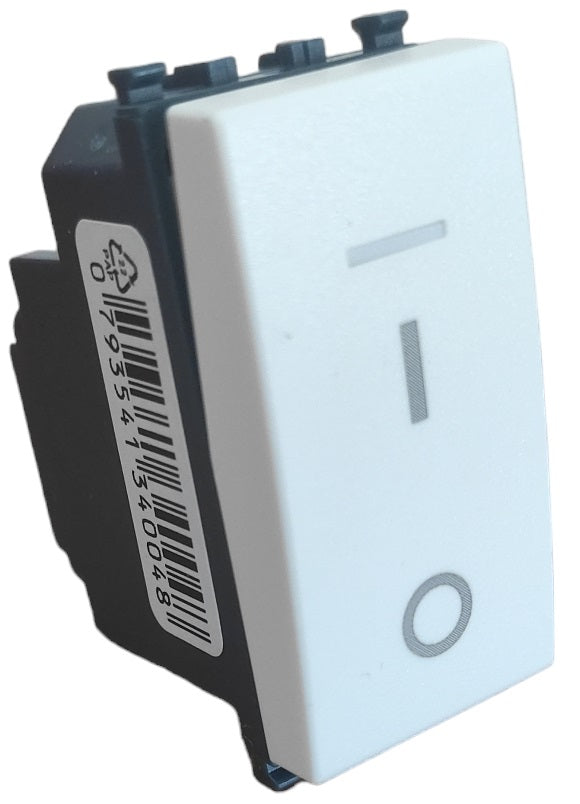 Interruttore bipolare con spia bianco compatibile Vimar Arké 0793541340048 962B EL200