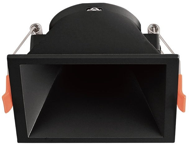 Supporto quadrato per faretto GU10 da incasso 83x83mm nero 6972538049810 2027000 EL2002