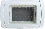 Placca Idrobox IP55 13x8.5cm 3P Bianco compatibile Vimar Plana