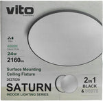 Plafoniera LED per interni 24W 4000K luce naturale Φ330*H55 bianco+nero 6972538049834 2027020 EL2026