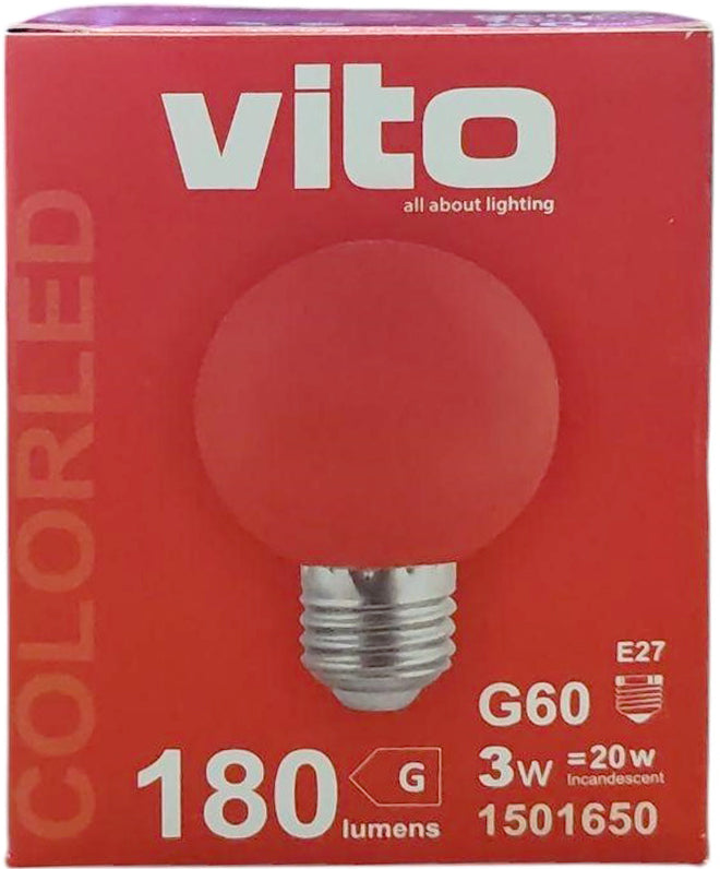Lampadina LED E27 luce rossa 3W 180lm 6970233830337 1501650 EL207
