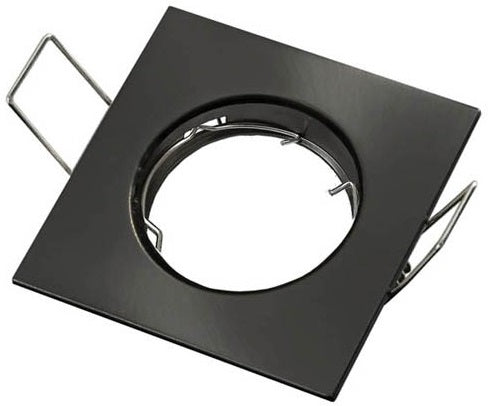 Supporto quadrato per faretto da incasso 80x80 nero 6972538045690 2012940 EL2071