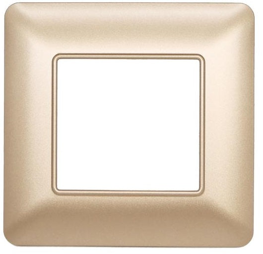 Placca in tecnopolimero 2P oro compatibile Matix