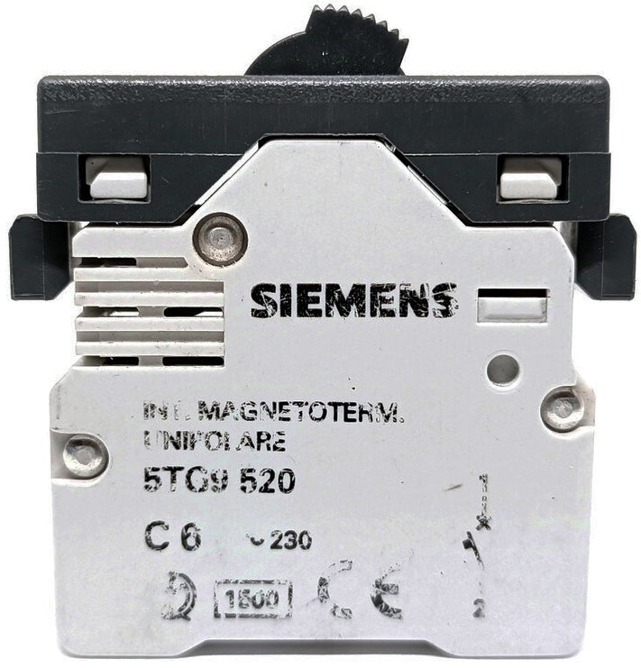 Interruttore Magnetotermico Microautomatico 1P 6A 5TG9520 Siemens EL2087