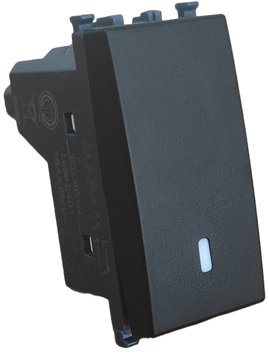 Deviatore unipolare nero compatibile Vimar Arké 0793541339974  903N EL210