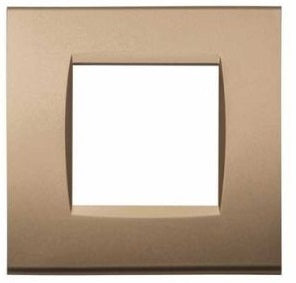 Placca in tecnopolimero 2 posti color sabbia compatibile Living International