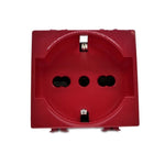 Presa schuko per segnalazione linea dedicata/emergenza rosso compatibile Bticino Living International 0793541333682 814R