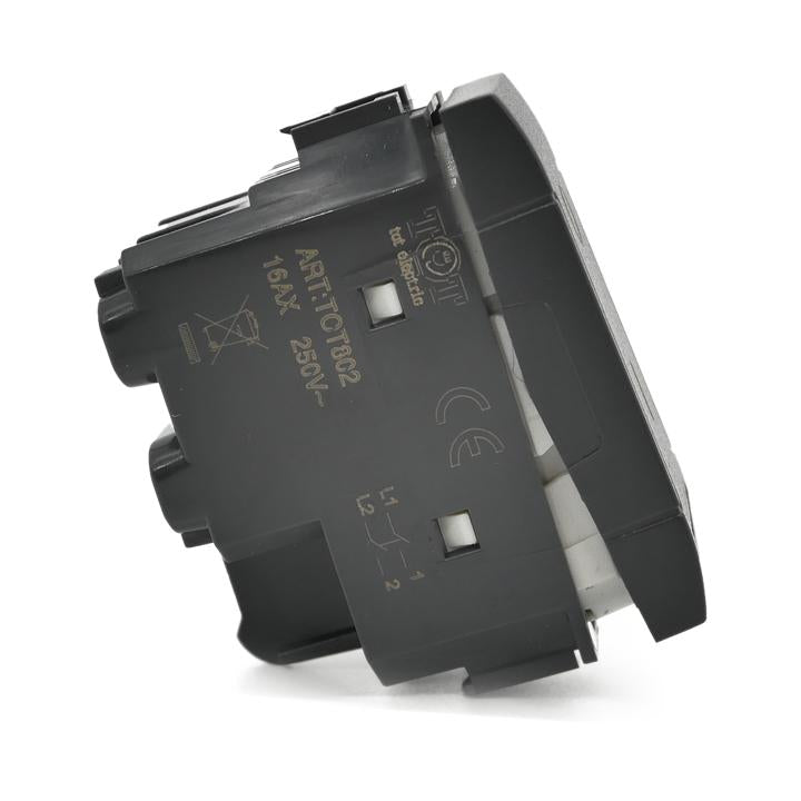 Interruttore bipolare 16A-250V nero compatibile Living International 6970597461253 802N/Int-Lgt  EL2132