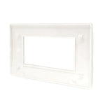 Placca 4 posti bianca compatibile Living International 0793541330308 8004-1 EL2166