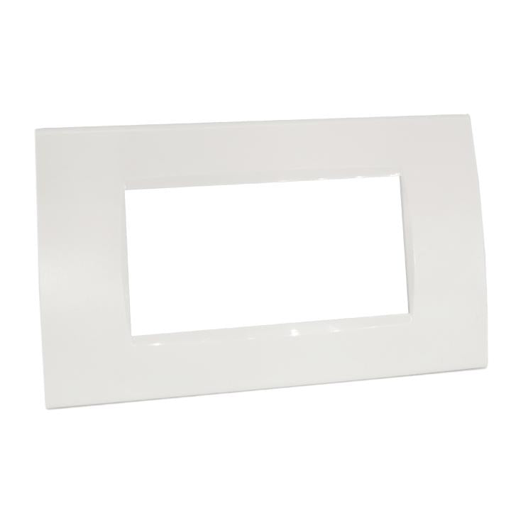 Placca 4 posti bianca compatibile Living International 0793541330308 8004-1 EL2166