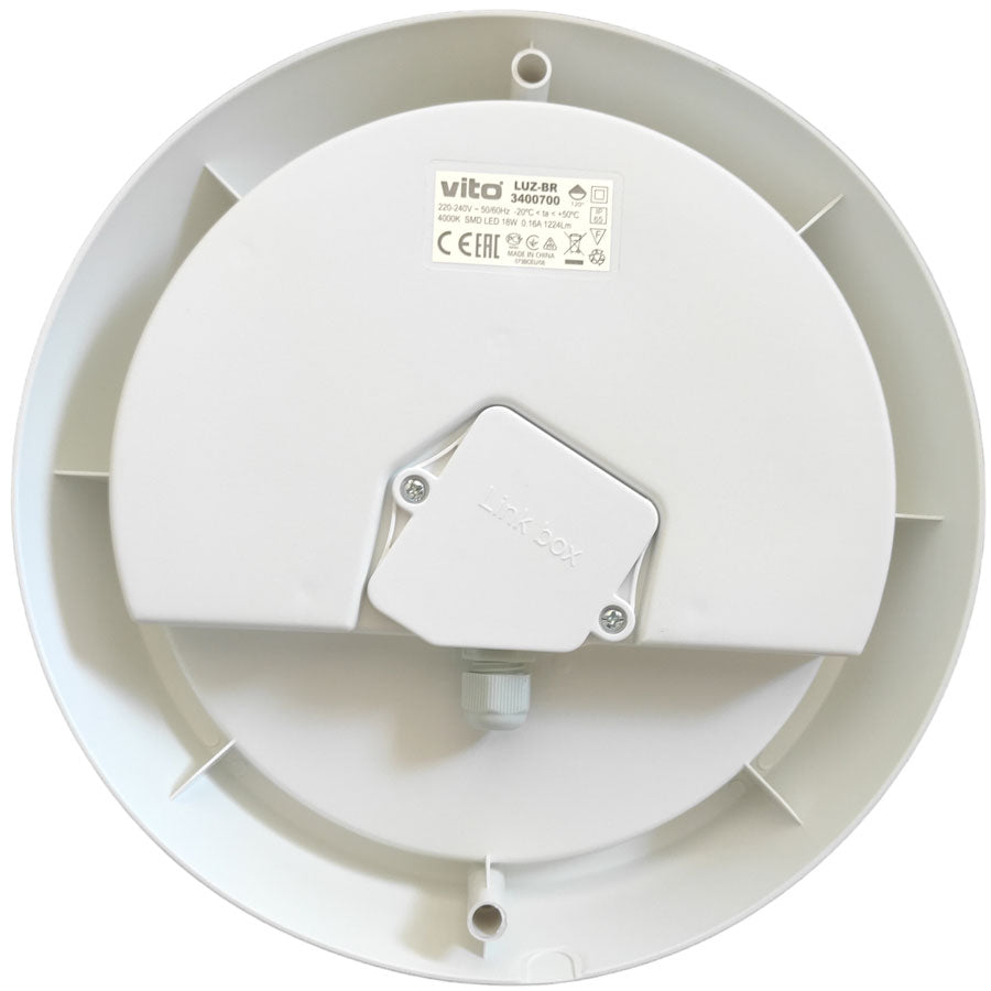 Plafoniera LED per esterno 18W 1224Lm luce naturale IP65 Φ220x99mm Vito 6970233837428 3400700 EL219