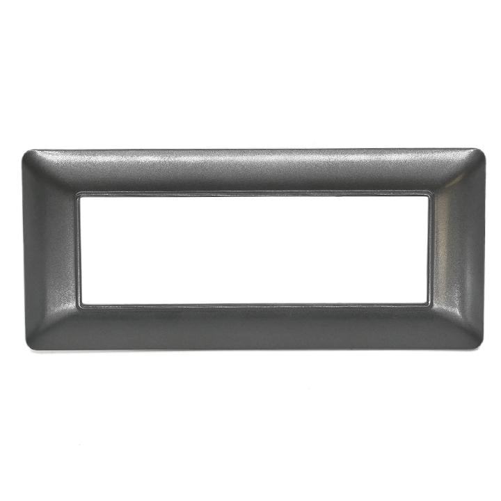 Placca 7 posti grigio scuro compatibile Bticino Matix 0793541333415 M8007 T-11 EL2209