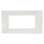 Placca 4 posti bianca compatibile Vimar Plana