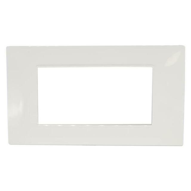 Placca 4 posti bianca compatibile Vimar Plana