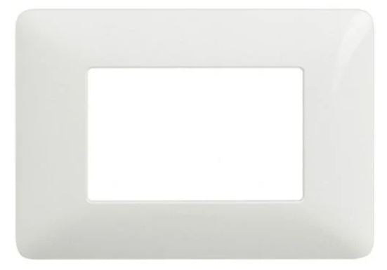 Placca in metallo bianco 3 posti compatibile Matix EL2222 7803-1 3P 6970311026072