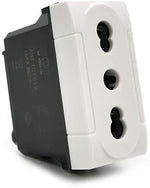 Presa bivalente 10-16A 250V compatibile Living International Bianco