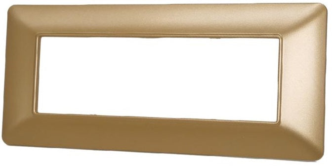 Placca in tecnopolimero 6P oro compatibile Matix 6970311027604 8007-08 6P Oro/Mtx Bticino Matix EL2245