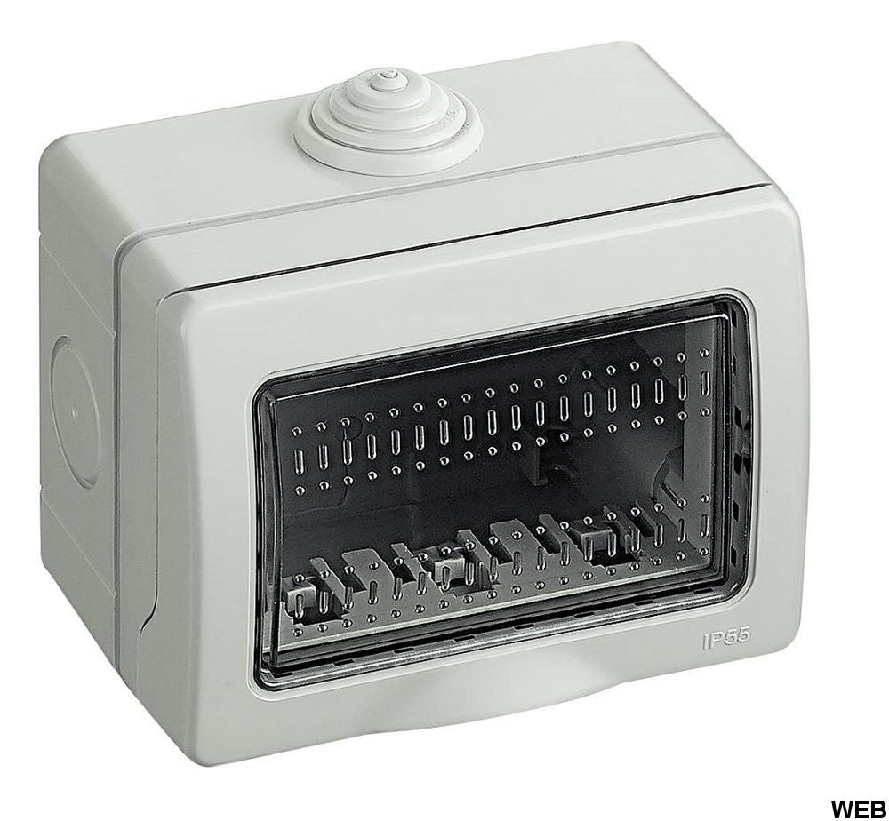 Idrobox IP55 3 moduli bianco compatibile Vimar Plana