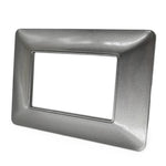 Placca 3 posti grigio scuro compatibile Bticino Matix  M8003 T-11 0793541333095 EL2256