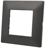 Placca 2 posti testa di moro Soft Touch compatibile Vimar Plana