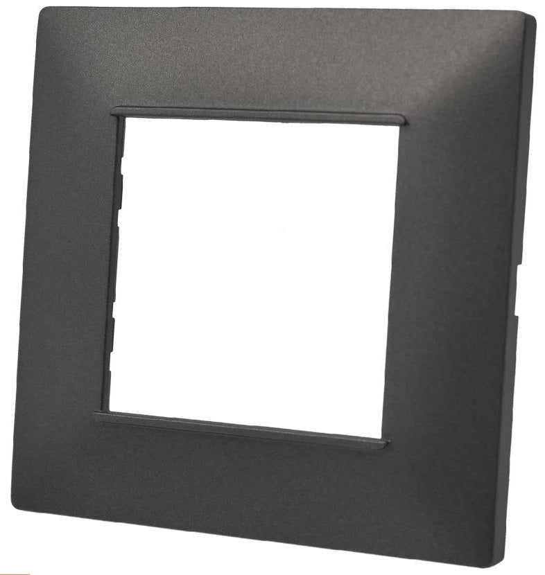 Placca 2 posti testa di moro Soft Touch compatibile Vimar Plana