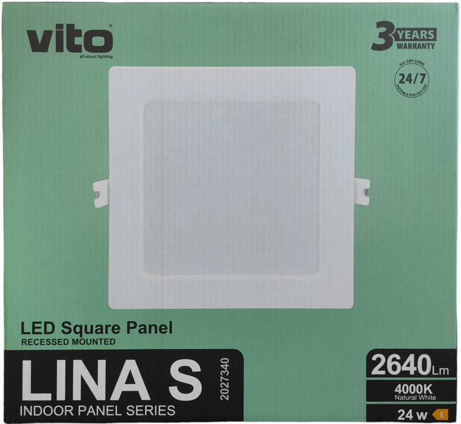 Pannello LED quadrato da incasso 280*280 24W 4000K luce naturale 6970233831068 2027340 EL2271