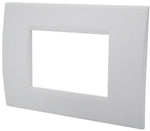 Placca 3 posti bianca Soft Touch compatibile Living International