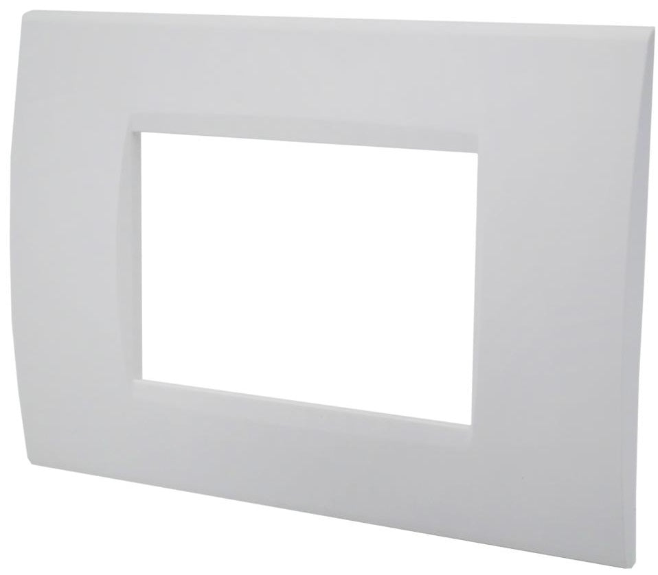 Placca 3 posti bianca Soft Touch compatibile Living International