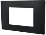 Placca 3 posti nera Soft Touch compatibile Vimar Plana