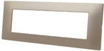 Placca 7 posti champagne Soft Touch compatibile Vimar Plana