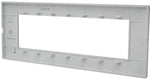 Placca 7 posti champagne Soft Touch compatibile Vimar Plana