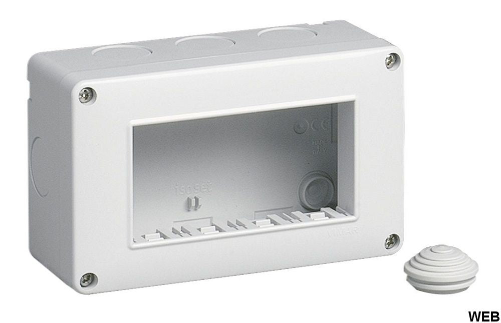 Box 4 moduli 12x8cm bianco compatibile Living International
