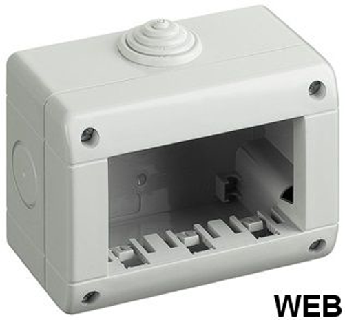 Box 3 moduli bianco 10x8cm compatibile Living International