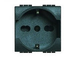 Presa schuko universale 16A-250V nero compatibile Living International 6970597460010 814N/Int-Lgt Btcino Living International  EL2300