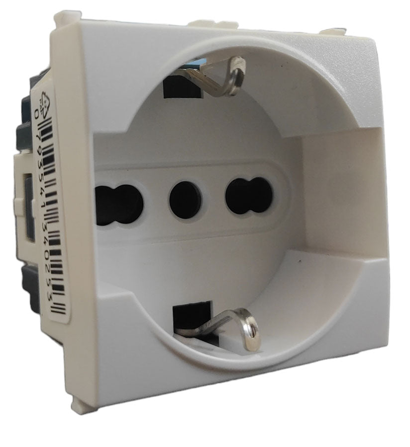 Presa schuko bianca 16A 250V compatibile Vimar Arké 0793541340253 914B EL232