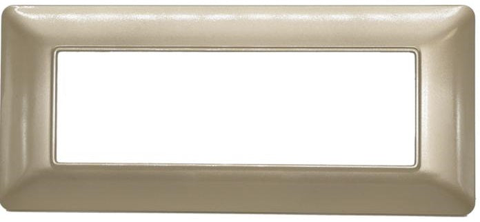 Placca in tecnopolimero 6P champagne compatibile Matix