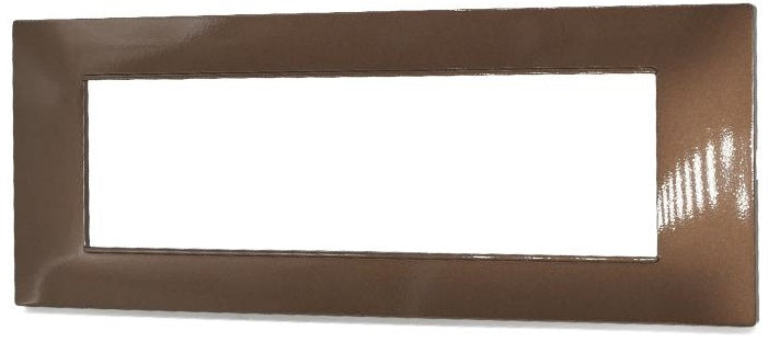 Placca in tecnopolimero 7 posti color rame compatibile Vimar Plana  6970597464544 6007-14 EL2329