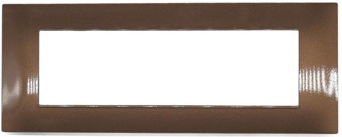 Placca in tecnopolimero 7 posti color rame compatibile Vimar Plana