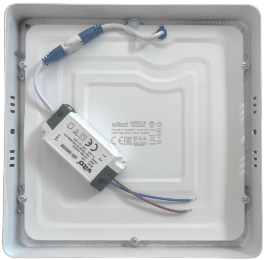Pannello LED da parete quadrato 210x210 20W 1900Lm luce naturale 6970233835943 2023830 EL233