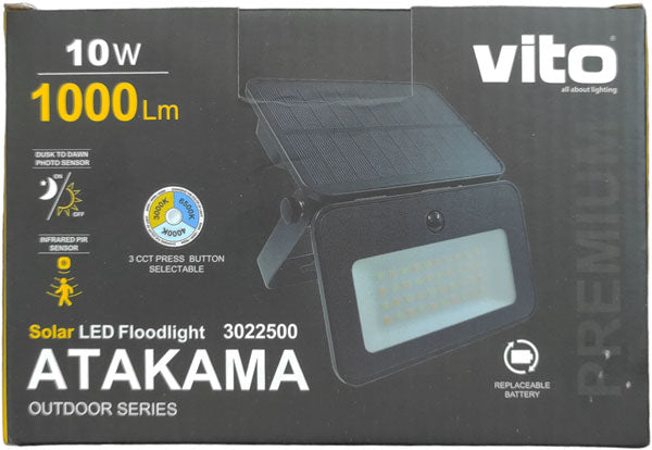 Lampada solare da esterno 10W 1000lm 3.7V 2200mAh 6970233835370 3022500 EL235
