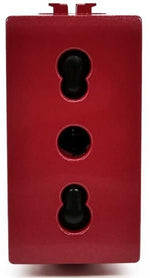 Presa bivalente 10-16A per segnalazione linea dedicata/emergenza rossa compatibile Vimar 6970597469020 618R/Vmr-Pln Vimar Plana EL2370
