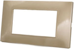Placca in tecnopolimero 4 posti color champagne compatibile Vimar Plana 6970597464339 6004-13 EL2375