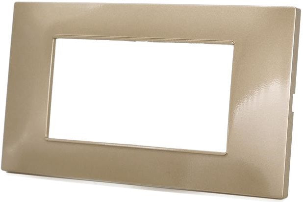 Placca in tecnopolimero 4 posti color champagne compatibile Vimar Plana 6970597464339 6004-13 EL2375