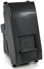Connettore di rete RJ45 nero compatibile Vimar Plana