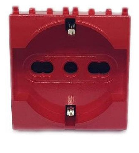 Presa schuko per segnalzione linea dedicata/emergenza rosso compatibile Vimar 6970597469044 615R/Vmr-Pln Vimar Plana EL2404